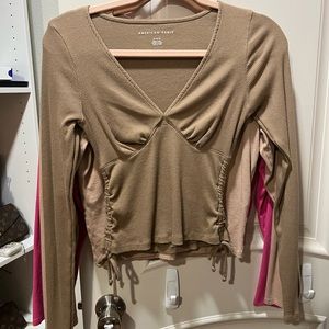 3 items . Almost brand new . Used only once. No stain and hole